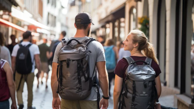 Close Up Couple Traveling